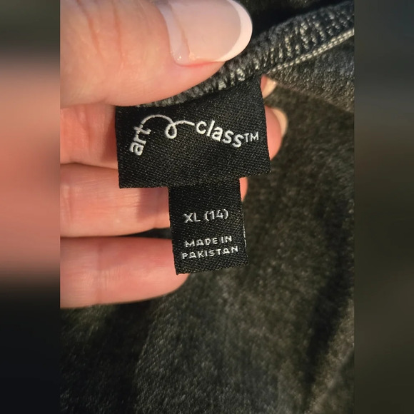 Girls' Denim Dress - Art Class Black Acid Wash Size XL 14 - Picture 7 of 8